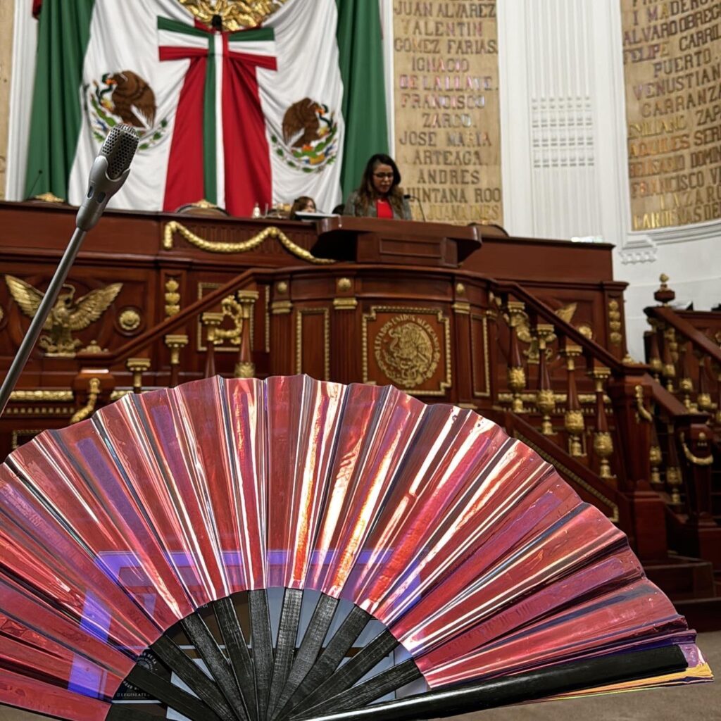 Presencia de la comunidad trans en el congreso local de la Ciudad de México durante la aprobación de la Ley Paola Buenrostro